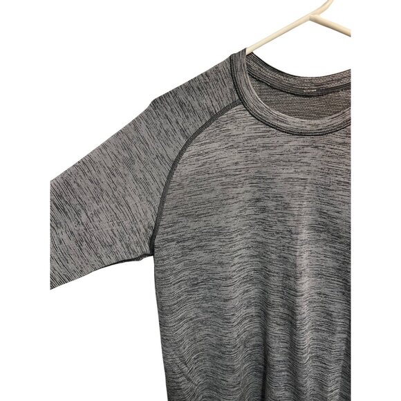 Lululemon Heathered Gray Long-Sleeve Performance Shirt With Raglan Sleeves & Cre - Picture 5 of 8